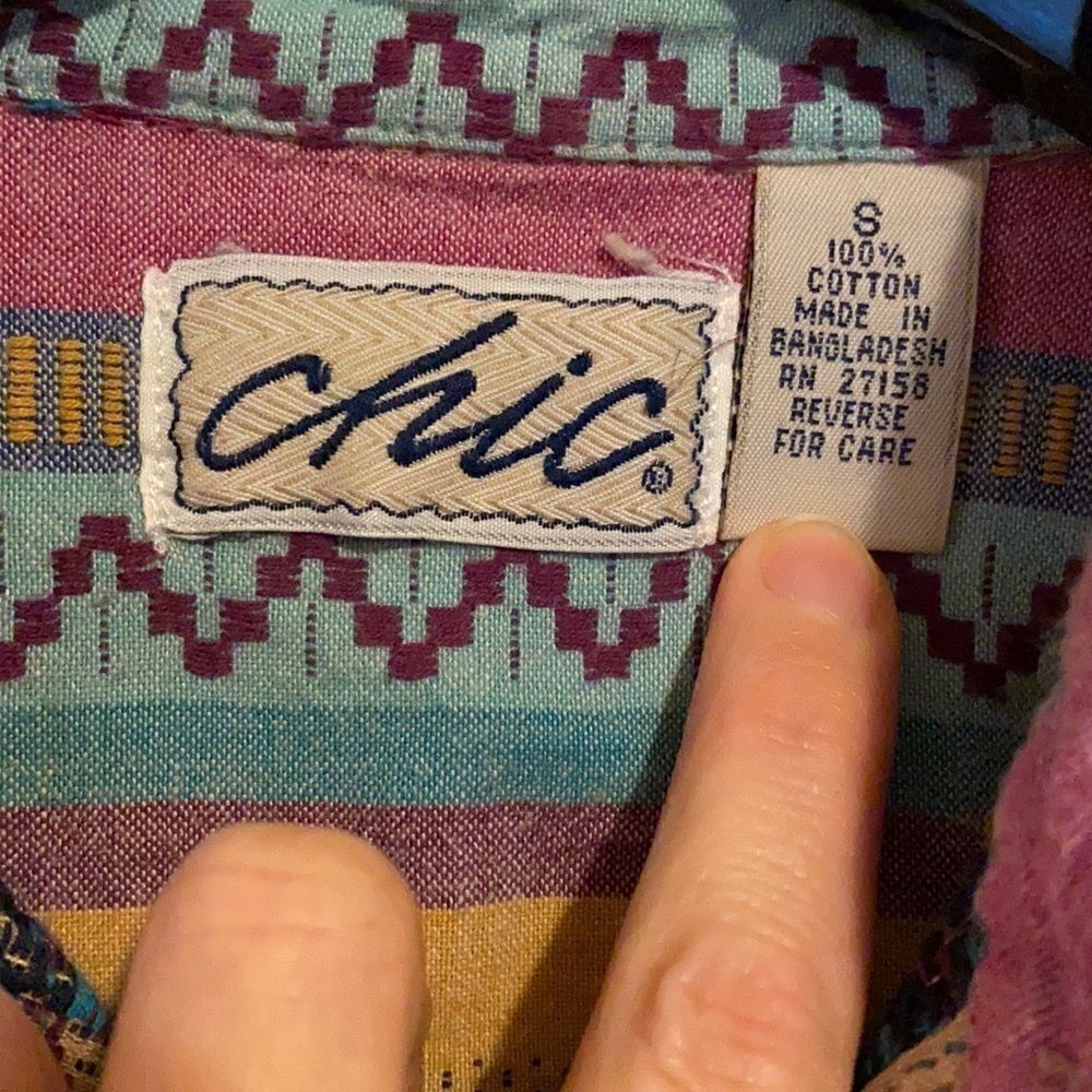 Chic | Vintage Chic Multi Print Southwestern Leaf… - image 3